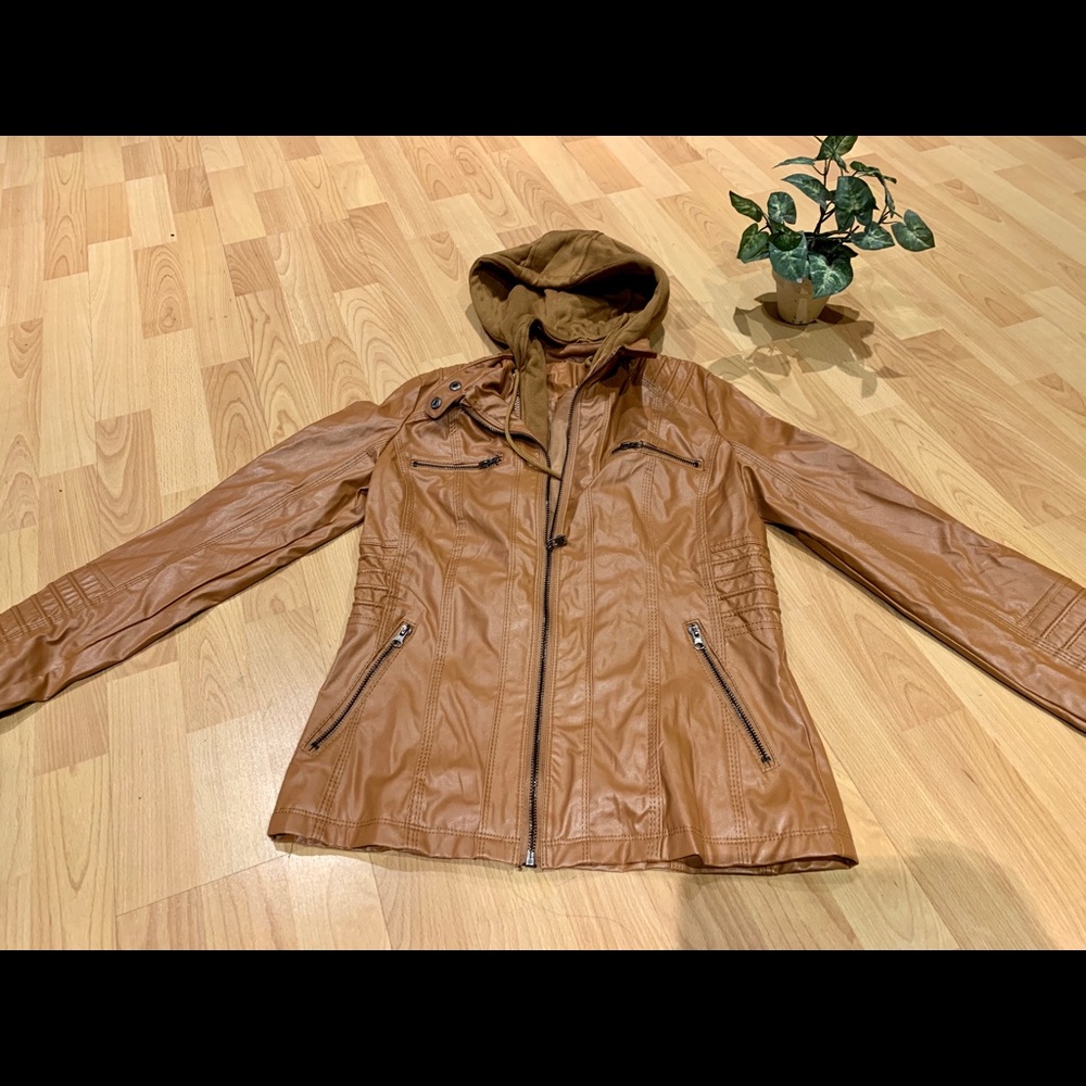 Faux leather jacket, size small